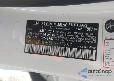 2020 Mercedes-Benz E 350 from USA, damaged, VIN WDDZF8DB5LA717899